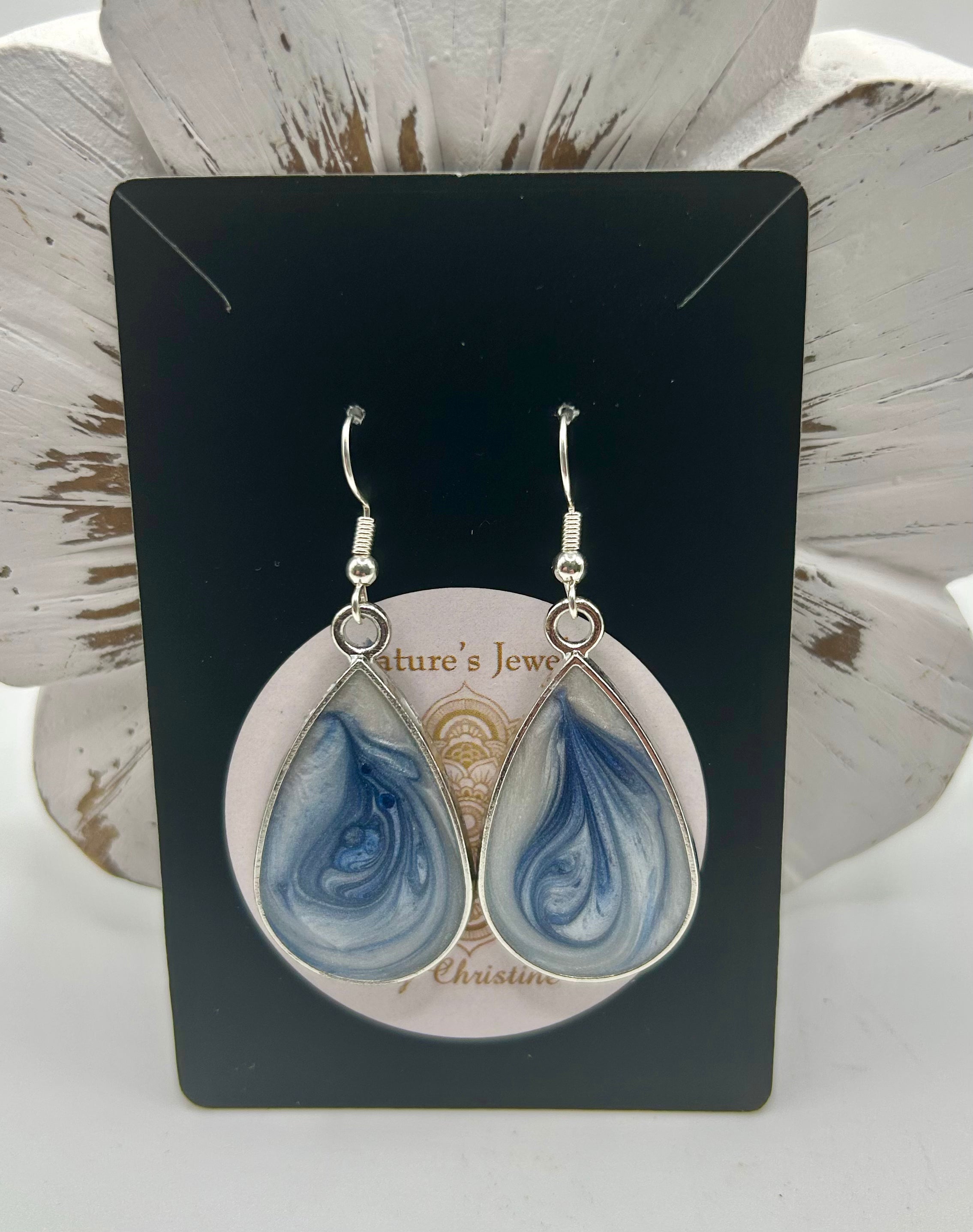 Sapphire Swirl Teardrop