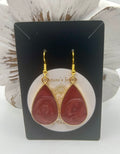 Ruby Red Swirl Teardrop